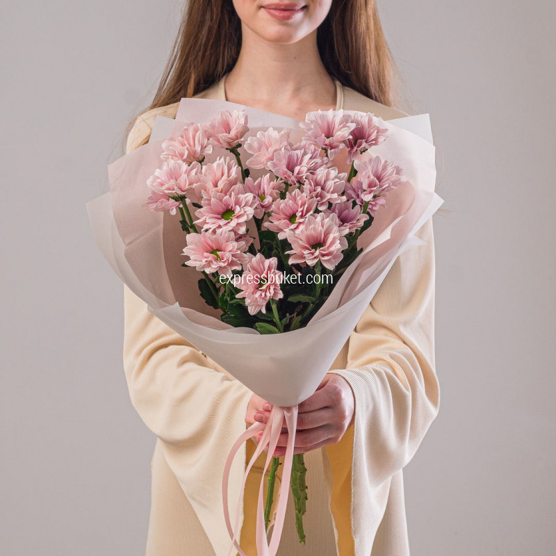 Букет из 3 кустовых хризантем