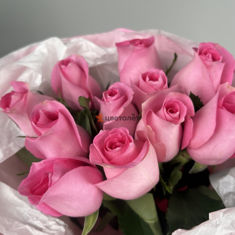 Букет из 11 розовых роз