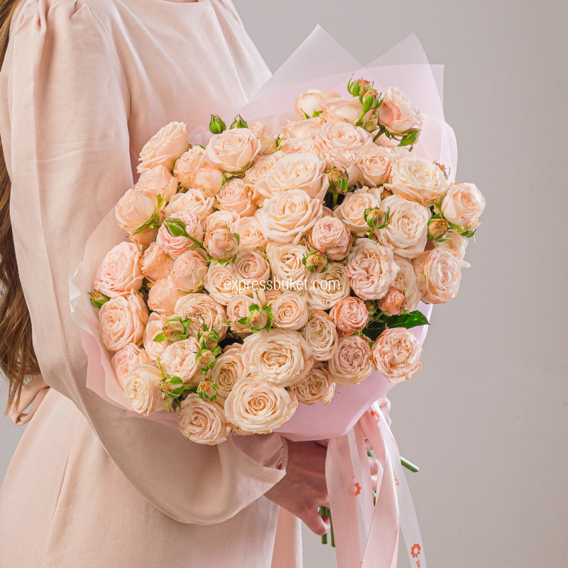 Букет из 21 пионовидных роз