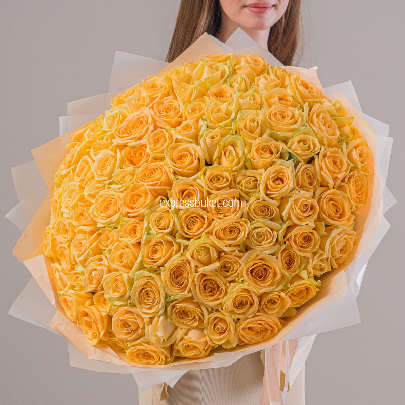 101 роза Аваланж Пич