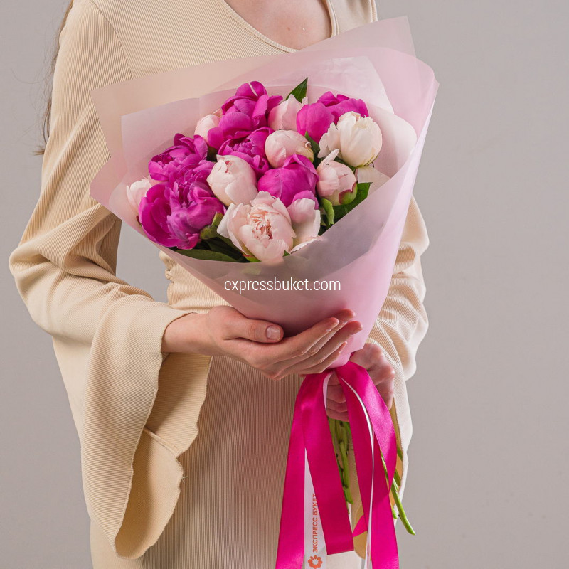 Пионы микс 15шт