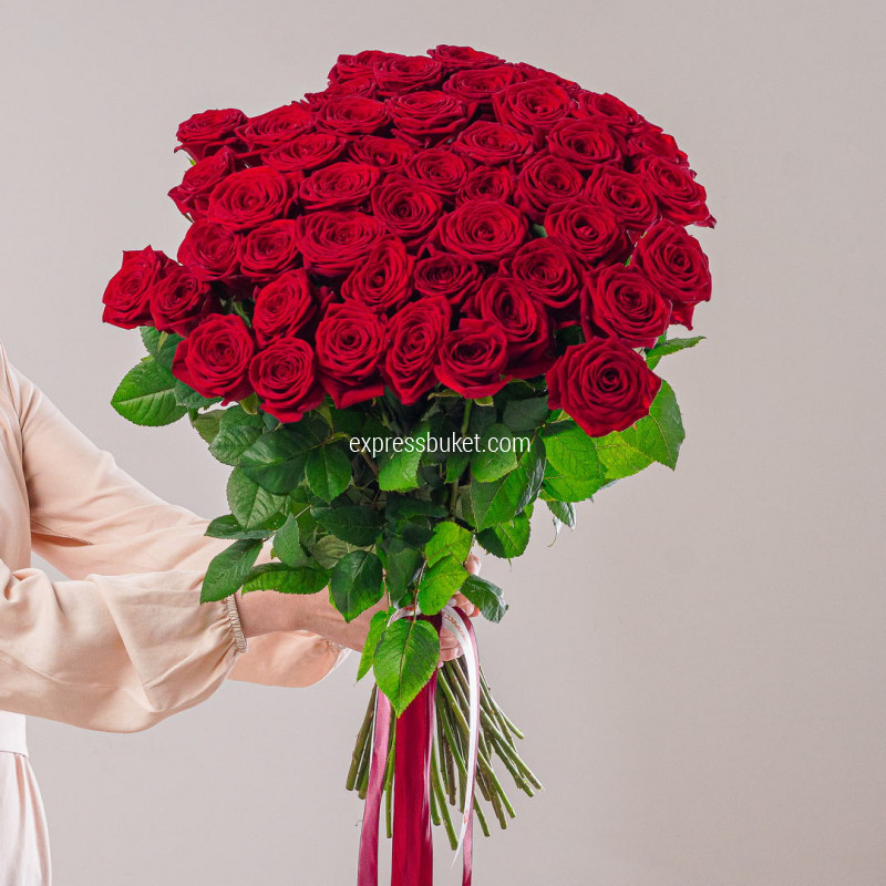 Букет из 51 розы 70 см