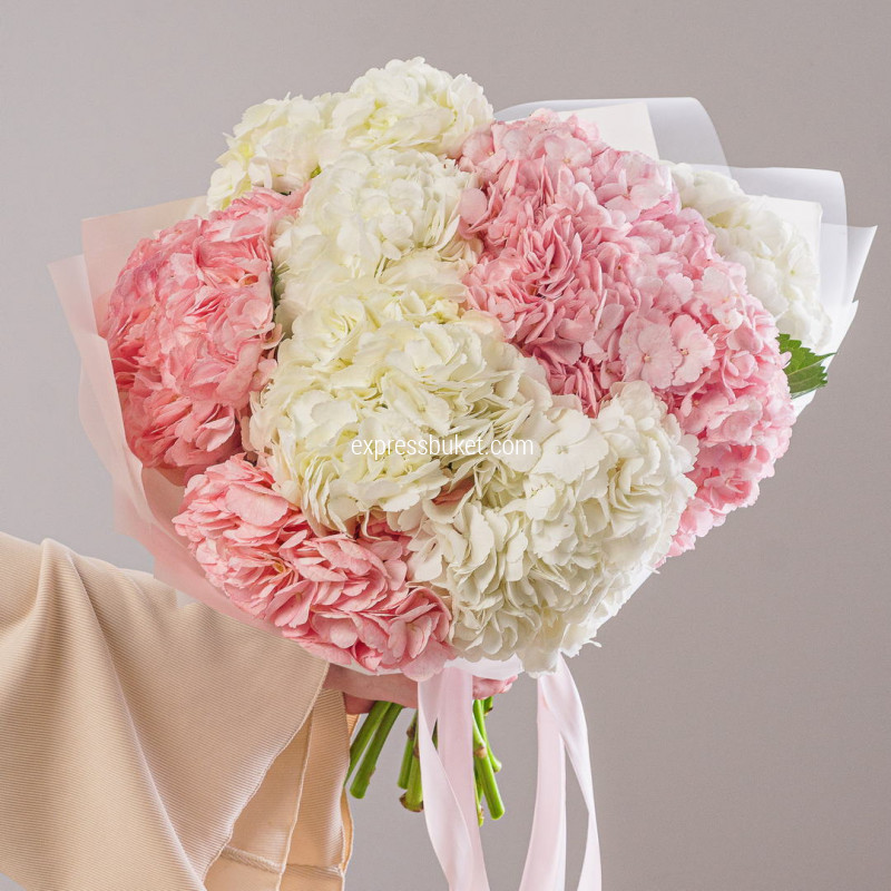 Букет из 11 гортензий