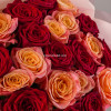 Микс роз персиковые+красные 21шт
