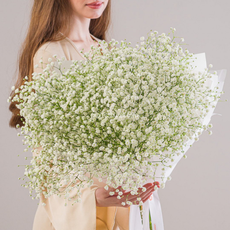 Букет из 11 белых гипсофил